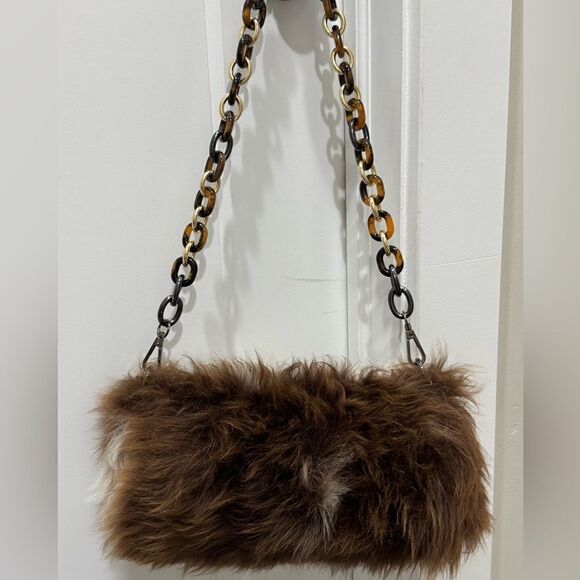 Handmade Real Natural Shearling Leather Barrel Bag/Shoulder Bag/Crossbody - Picture 8 of 13